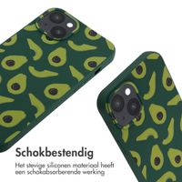 imoshion Siliconen design hoesje met koord iPhone 14 Plus - Avocado Green