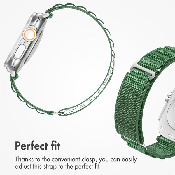 Accezz Nylon Alpine Band Apple Watch | 44/45/46/49 mm - Olive Green