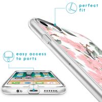 imoshion Design hoesje Apple iPhone SE (2022 / 2020) / 8 / 7 / 6s - Bloem - Roze / Groen