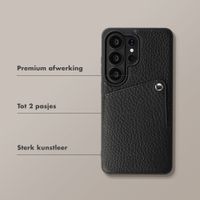 Selencia Riva Backcover met Pashouder Samsung Galaxy S26 Ultra - Black