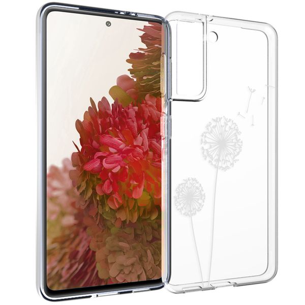 imoshion Design hoesje Samsung Galaxy S21 - Paardenbloem - Wit