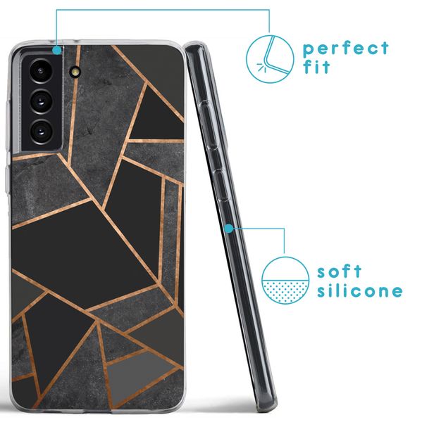 imoshion Design hoesje Samsung Galaxy S21 Plus - Black Graphic