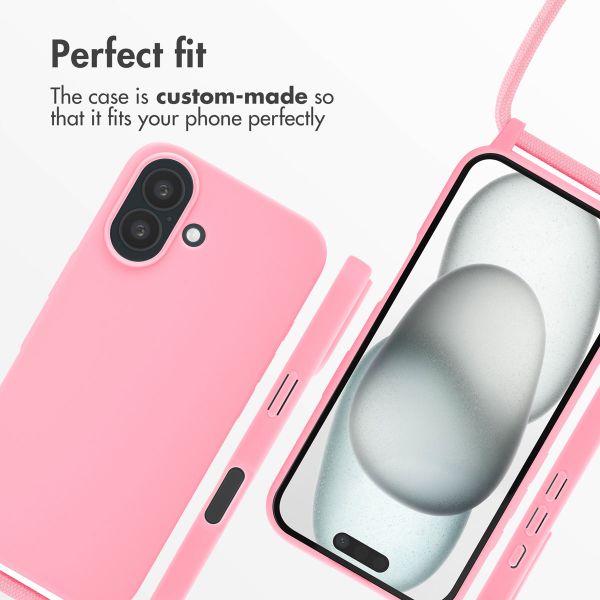 imoshion Silicone Case with Strap Apple iPhone 16 - Pink