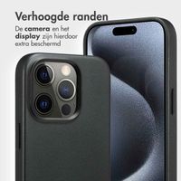 Accezz Leather Bookcase 2-in-1 met MagSafe Apple iPhone 15 Pro - Onyx Black