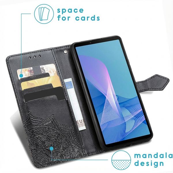 imoshion Mandala Bookcase Sony Xperia 10 III - Zwart