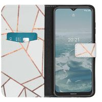 imoshion Design Softcase Bookcase Nokia G10 / G20 - White Graphic