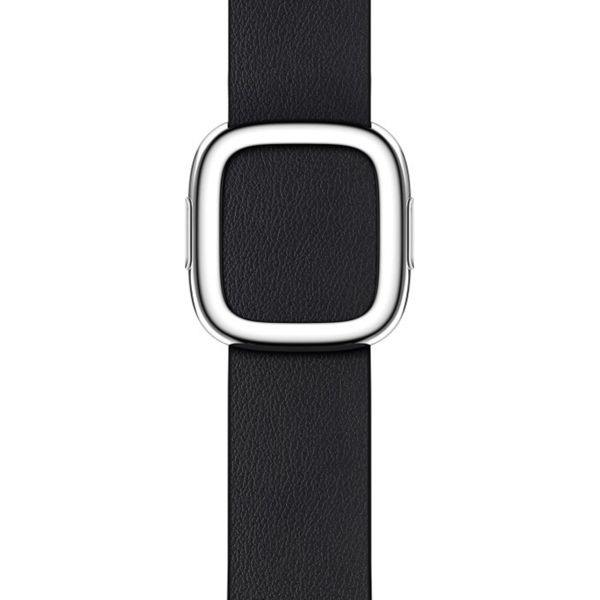 Apple Leather Band Modern Buckle Apple Watch Series 1 t/m 9 / SE (38/40/41 mm) | Series 10 (42 mm) - Maat M - Midnight