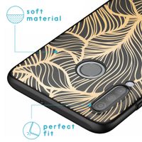 imoshion Design hoesje Huawei P30 Lite - Bladeren / Zwart