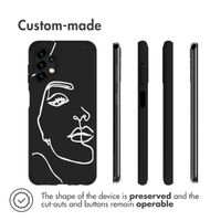 imoshion Design hoesje Samsung Galaxy A13 (5G) / A04s - Line Art Woman Black