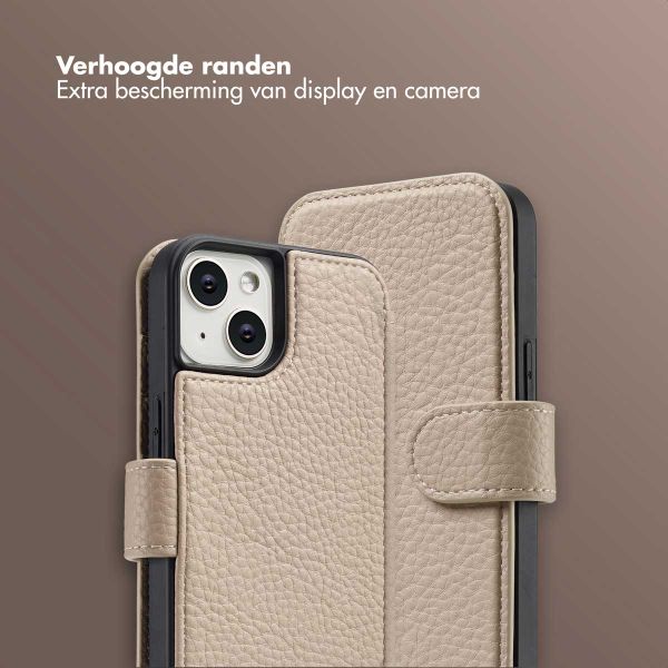 Selencia Riva Bookcase met MagSafe en Koord Apple iPhone 14 / 13 - Beige
