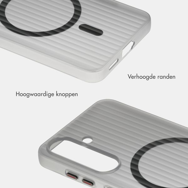 Accezz Lite Backcover met MagSafe | Fluted | Samsung Galaxy S25 - Grijs