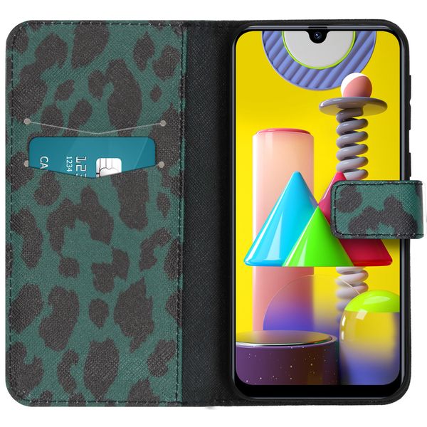 imoshion Design Softcase Bookcase Samsung Galaxy M31 - Green Leopard