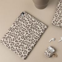 Selencia Sabi Bookcase with Leopard Print Samsung Galaxy Tab S11 - Soft Ivory