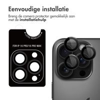 imoshion 2 Pack Camera lens protector iPhone 16 Pro / 16 Pro Max - Zwart / Titanium