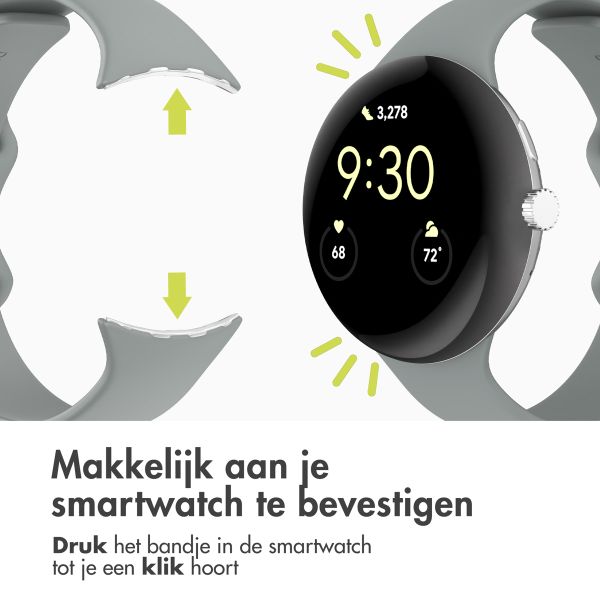 imoshion Siliconen bandje Google Pixel Watch 3 - 45 mm - Maat S - Grijs