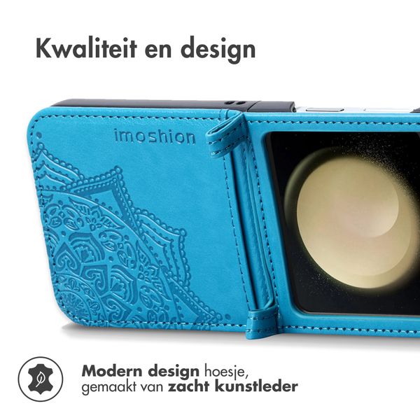 imoshion Mandala Bookcase Samsung Galaxy Z Flip 5 - Turquoise