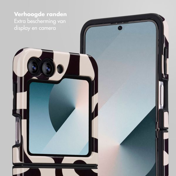 Selencia Vivid Backcover Samsung Galaxy Z Flip 6 / Flip 7 FE - Art Wave Black