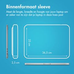 imoshion Laptop hoes 15-16 inch - Laptopsleeve met vak - Cobalt Blue