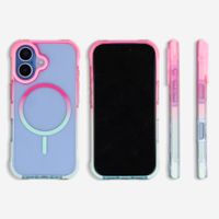 Selencia Gradient Backcover met MagSafe Apple iPhone 17 - Roze / Blauw