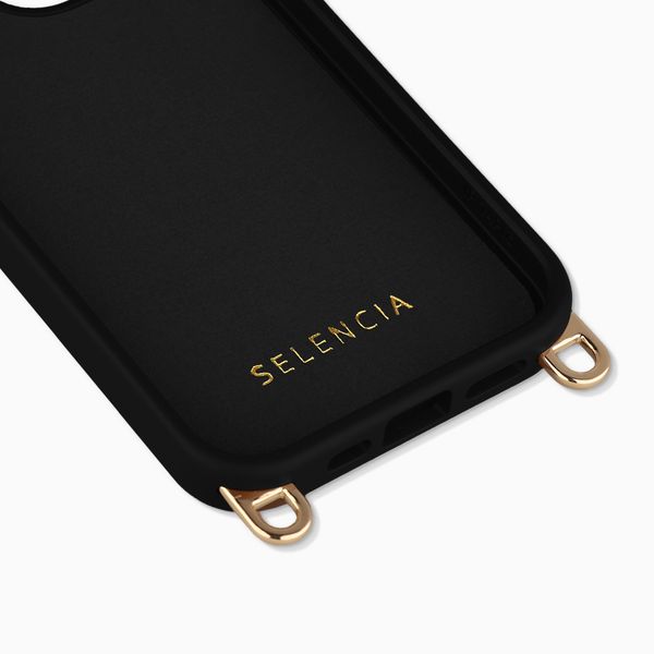Selencia Rivièra MagSafe Backcover met afneembare haakjes Apple iPhone 15 Pro Max - Velvet Black