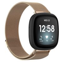 imoshion Milanees Watch bandje Multipack Fitbit Versa 4 / 3 / Sense (2) - Zwart / Rosé Goud