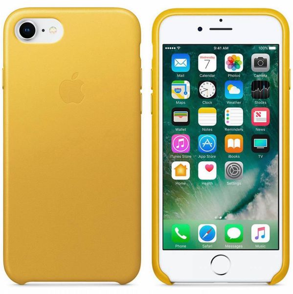 Apple Leather Backcover Apple iPhone SE (2022 / 2020) / 8 / 7 - Sunflower