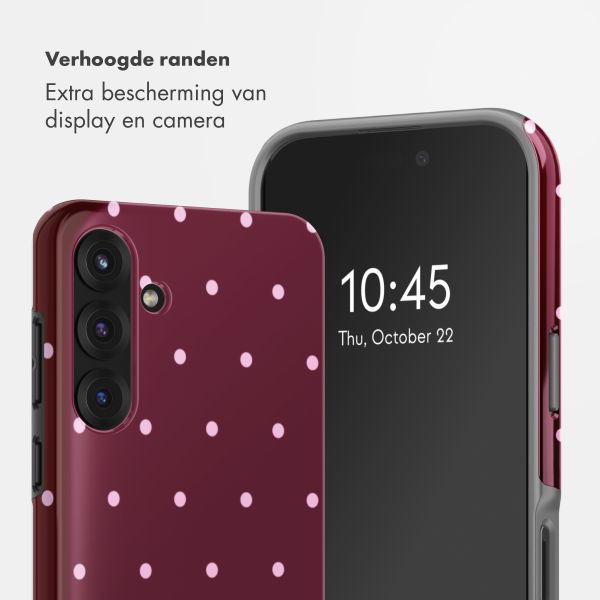 Selencia Vivid Backcover Samsung Galaxy S25 FE - Happy Dots Burgundy