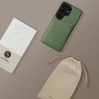 Selencia Riva Backcover met Pashouder Samsung Galaxy S26 Ultra - Sage Green