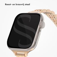 Selencia Slim Steel Jubilee Inspired schakelbandje Apple Watch Series 1 t/m 9 / SE (38/40/41 mm) | Series 10 (42 mm) - Rosé Goud