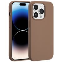 Accezz Liquid Silicone Back Cover with MagSafe Apple iPhone 14 Pro - Light Brown