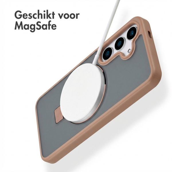 Accezz Ring Stand Backcover met MagSafe Samsung Galaxy S25 - Bruin