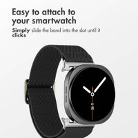 imoshion Elastic Nylon Band Samsung Galaxy Watch 9 (40/44mm) / Watch 8 (40/44mm) / Classic (46mm) - Black