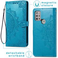 imoshion Mandala Bookcase Motorola Moto G30 / G20 / G10 (Power) - Turquoise