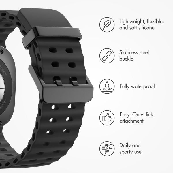 imoshion Ocean Silicone Band Samsung Galaxy Watch Ultra 2 (2026) / Ultra (2024/2025) - Black