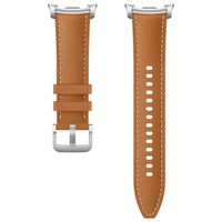 Samsung Originele Hybrid Vegan Leather bandje Samsung Galaxy Watch 8 (40/44mm) / Classic (46mm) - Camel