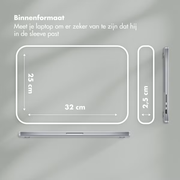 Selencia Puffy Laptop hoes 13-14 inch - Laptopsleeve - Sage Green