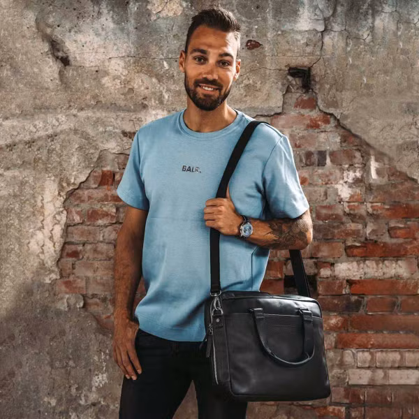 The Chesterfield Brand Manhattan Laptoptas 15-15.6 inch - Echt leer - Zwart