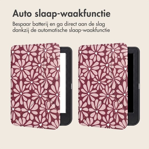 imoshion Design Vouwbare Bookcase Kobo Clara Colour / BW - Bloom Love Blush