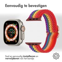 imoshion Elastisch nylon bandje Apple Watch Series 1-10 / SE / Ultra (2) - 42/44/45/46/49 mm - Rainbow