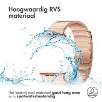 Selencia Stalen magnetisch bandje Apple Watch Series 1 t/m 11 / SE / Ultra (44/45/46/49 mm) - Rosé Goud