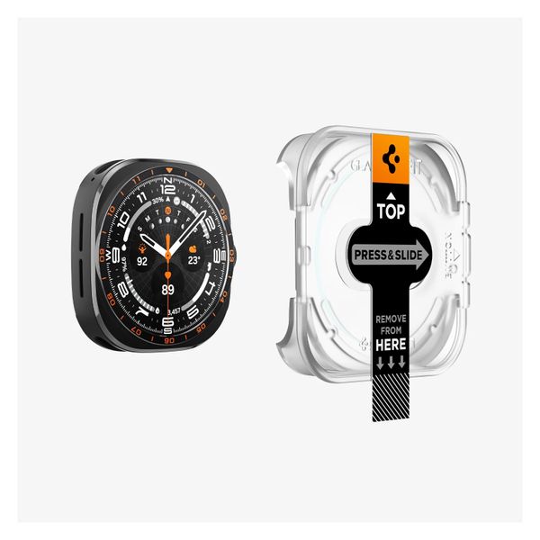 Spigen EZ FIT Glas.tR Screenprotector met applicator Samsung Galaxy Watch Ultra 2 - 47 mm - Transparant