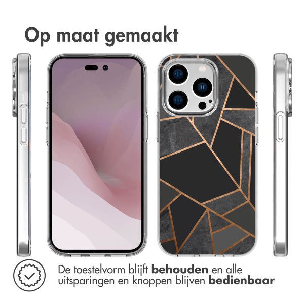 imoshion Design hoesje iPhone 14 Pro - Grafisch Koper / Zwart