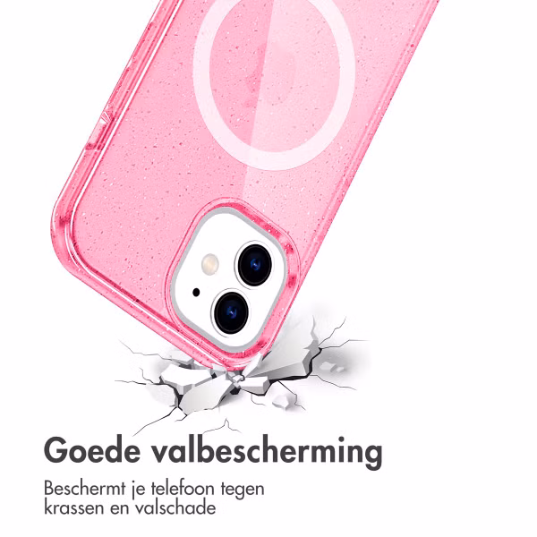 imoshion Sparkle Backcover met MagSafe Apple iPhone 12 (Pro) - Glitter Roze