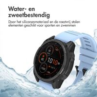 imoshion QuickFit® Stripe Siliconenbandje  - Garmin 22 mm aansluiting - Lichtblauw