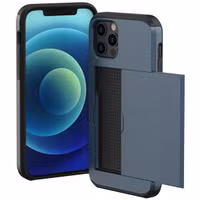 imoshion Backcover met pasjeshouder Apple iPhone 12 (Pro) - Donkerblauw