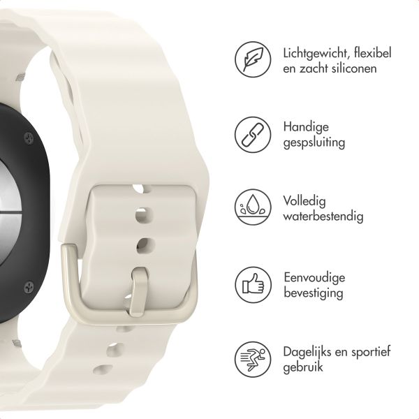 imoshion Wave Siliconenband Samsung Galaxy Watch 8 (40/44mm) / Classic (46mm) - Sterrenlicht