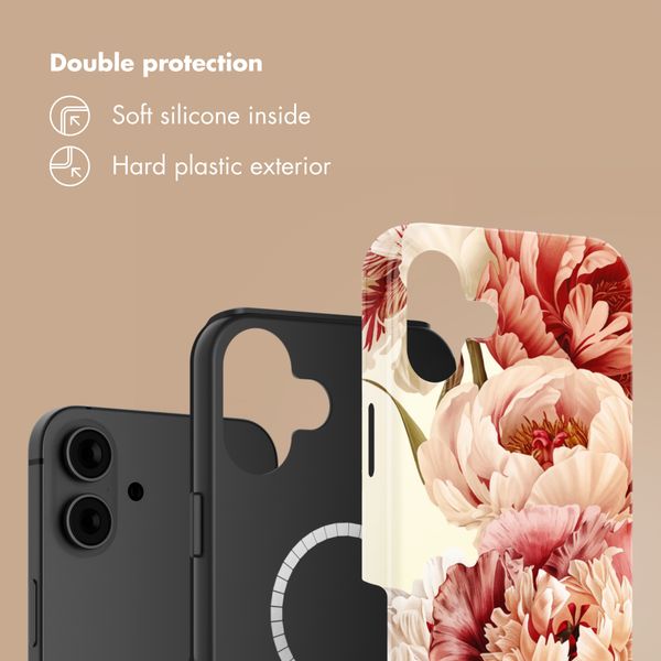 Selencia Vivid Backcover met MagSafe Apple iPhone 16 - Vintage Peony