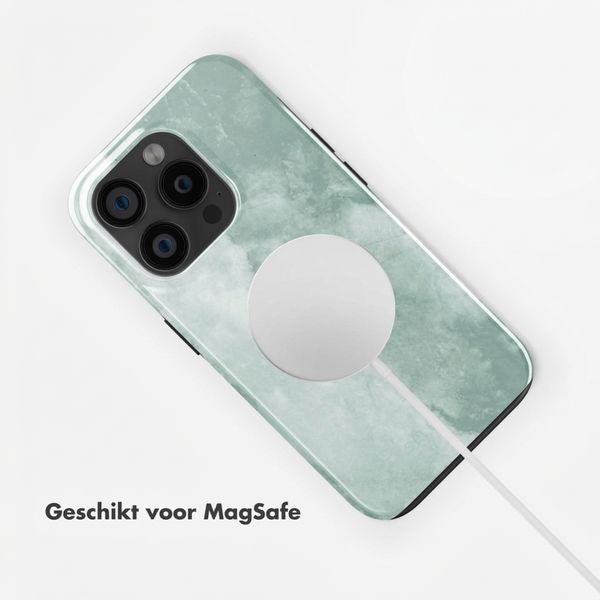 Selencia Vivid Backcover met MagSafe Apple iPhone 15 Pro - Marble Grayed Jade