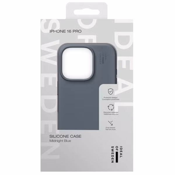 iDeal of Sweden Silicone Case Apple iPhone 16 Pro - Midnight Blue