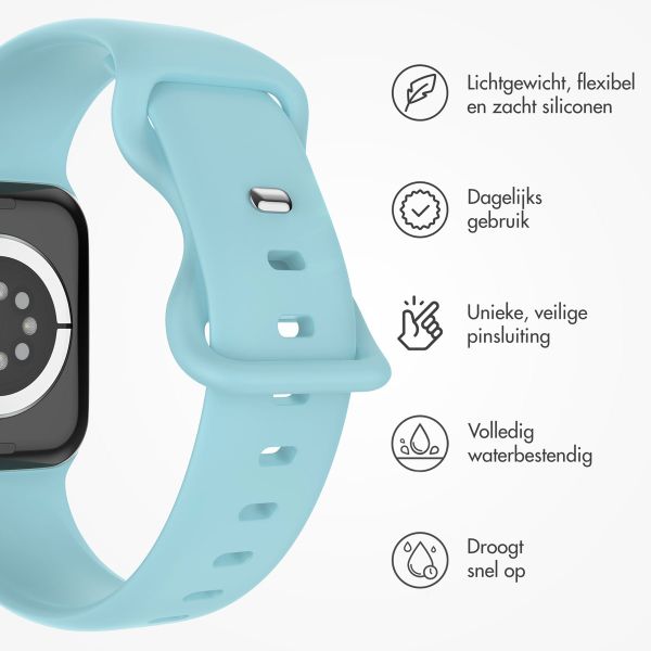 imoshion Siliconen⁺ bandje Apple Watch Series 1 t/m 10 / SE / Ultra (2) (44/45/46/49 mm) - Sapphire Blue - Maat M/L